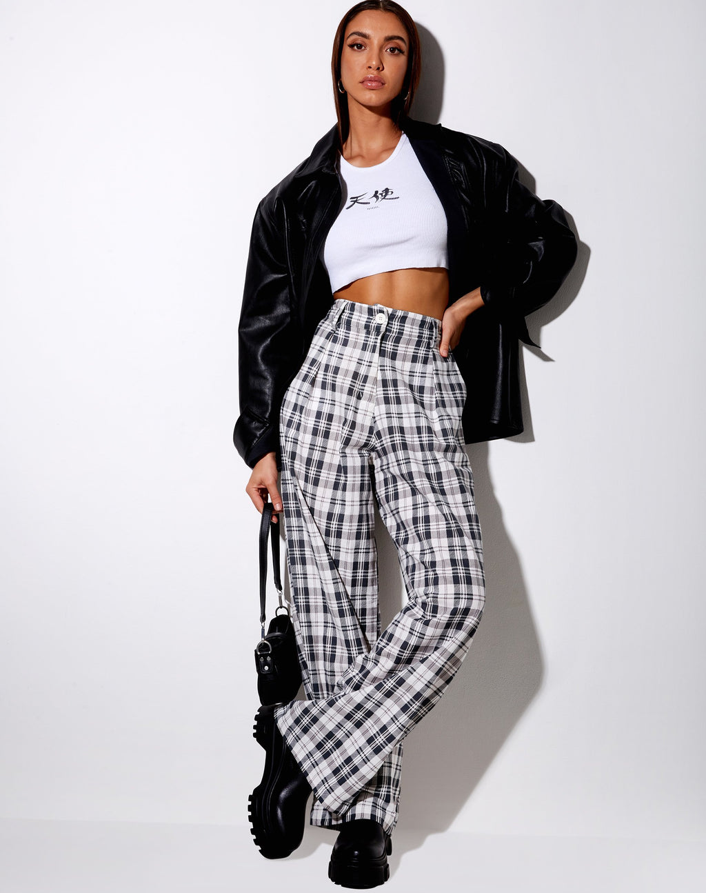 Yeva broek in Checking Out grijs