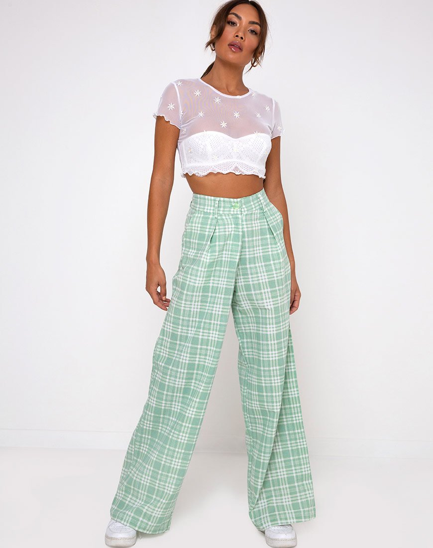 Afbeelding van Yeva Broek in Tafelzeil Neo Mint