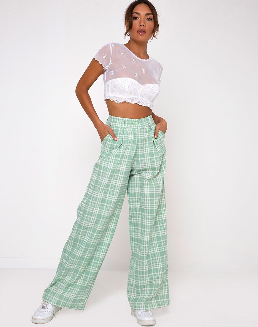 Afbeelding van Yeva Broek in Tafelzeil Neo Mint