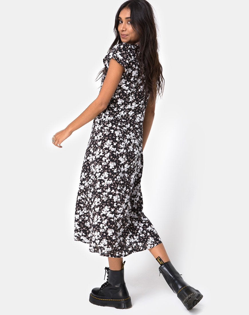 Afbeelding van Youki Midi Dress in Dark Wild Flower