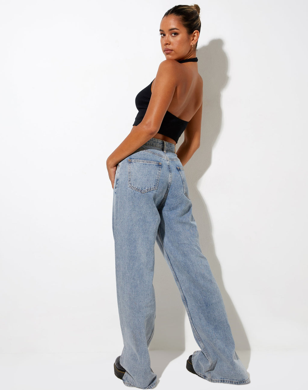 Zagh Top in Rib Zwart