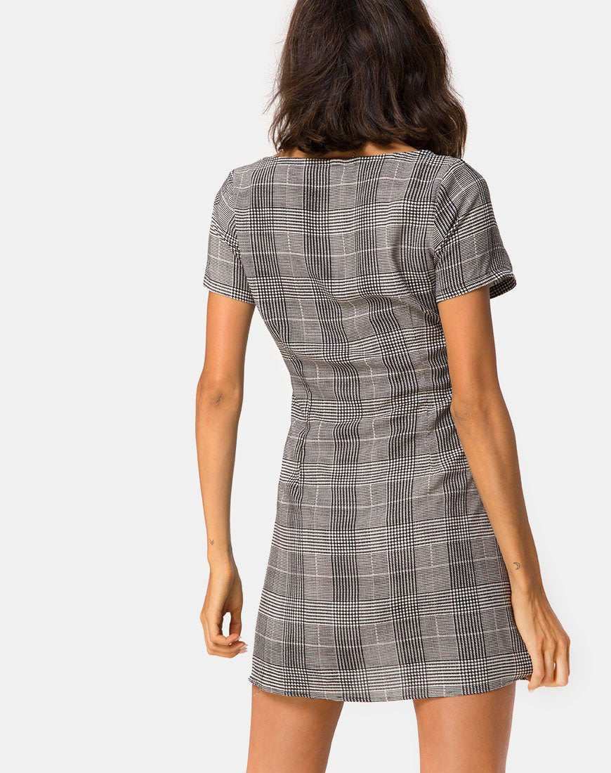 Afbeelding van Zavacca Mini jurk in Charles Check Grijs