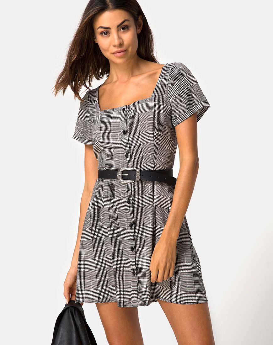 Zavacca Mini Jurk in Charles Ruit Grijs
