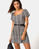 Afbeelding van Zavacca Mini jurk in Charles Check Grijs