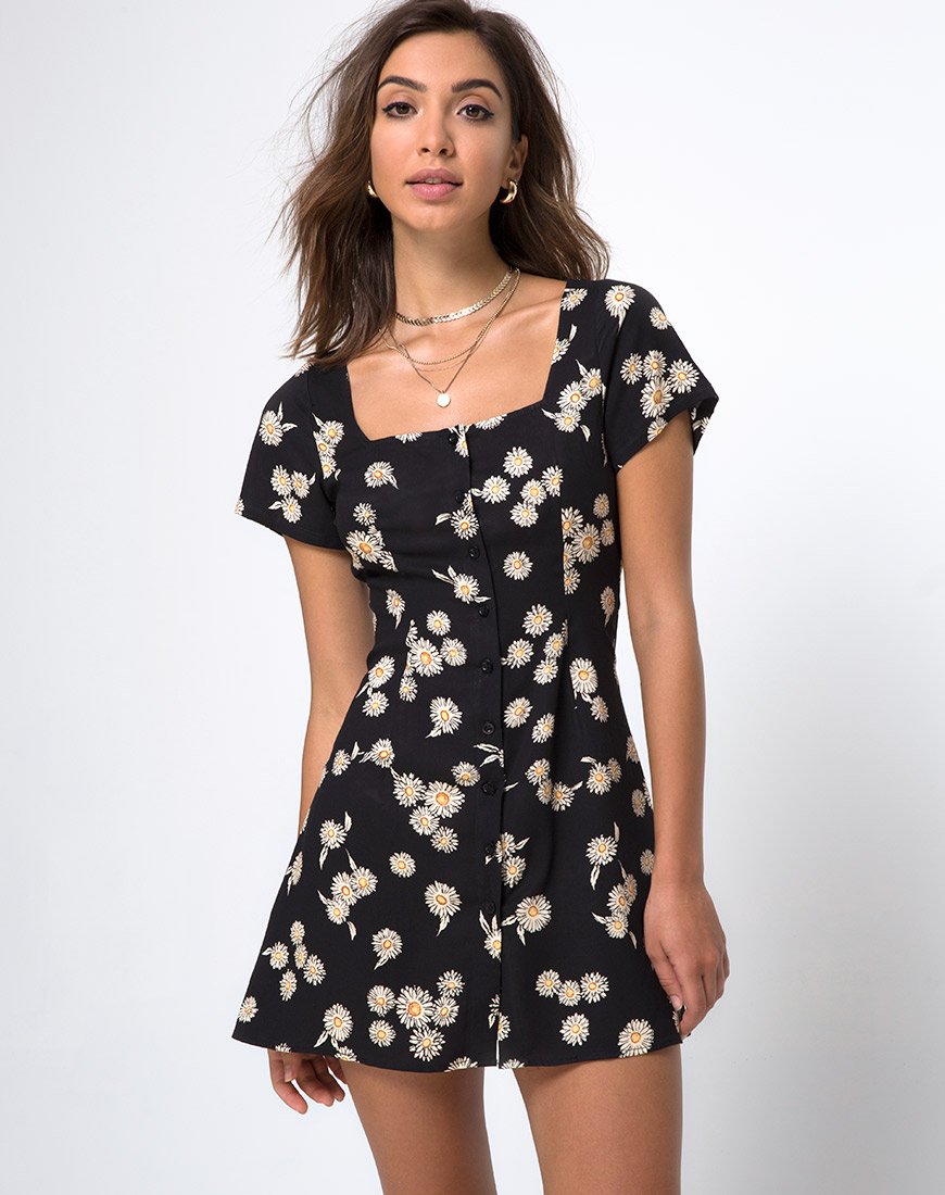 Zavacca Theejurk in Grunge Daisy Floral