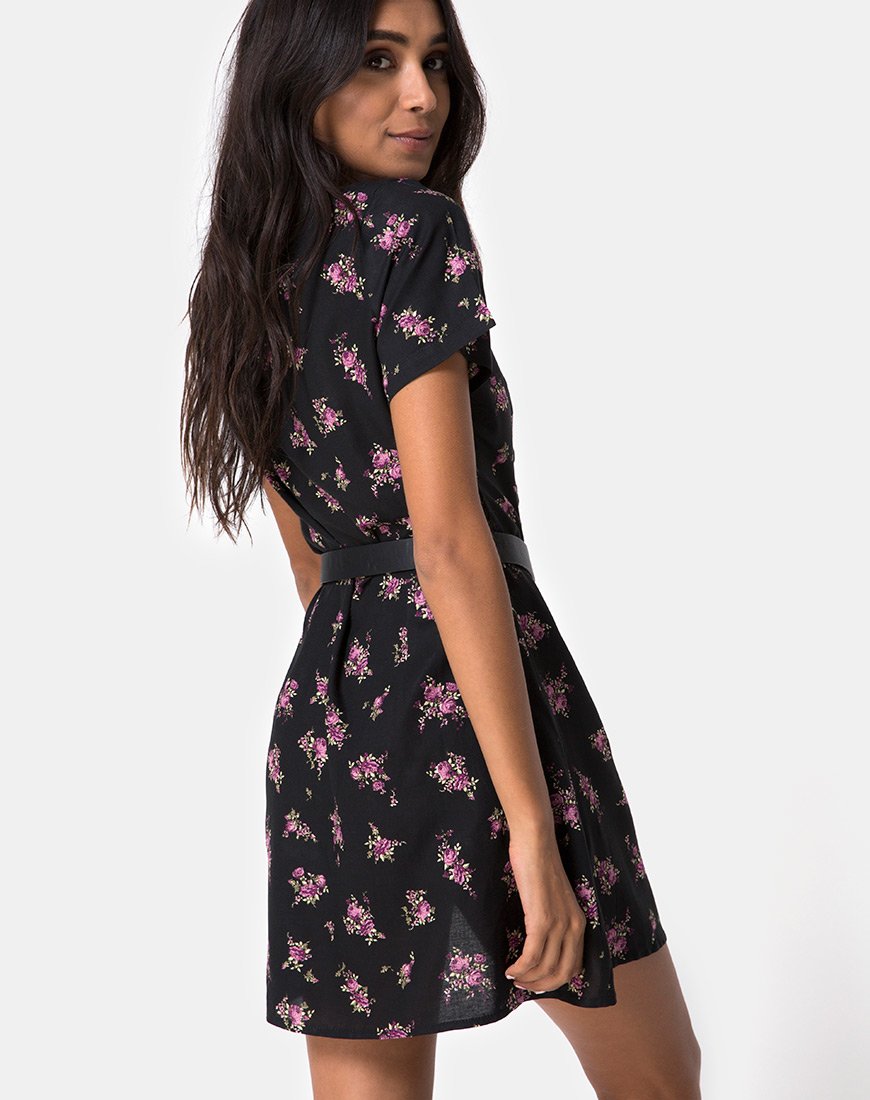 Afbeelding van Zavacca Mini Dress in Sohey Rose Zwart