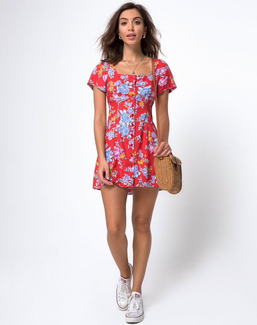 Afbeelding van Zavacca Theejurk in Vintage Fleur