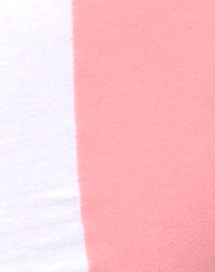 Afbeelding van Zena Bodycon Jurk in Lichtroze met Witte Streep