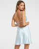 Afbeelding van Zenita Mini Dress in Satin Ice Blue