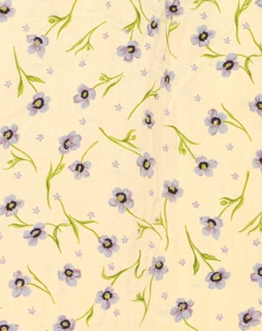 Afbeelding van Zenith Jurk in Wilde Bloem Lemon Drop