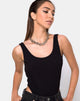 Afbeelding van Ziga Cutout Bodice in Rib Zwart