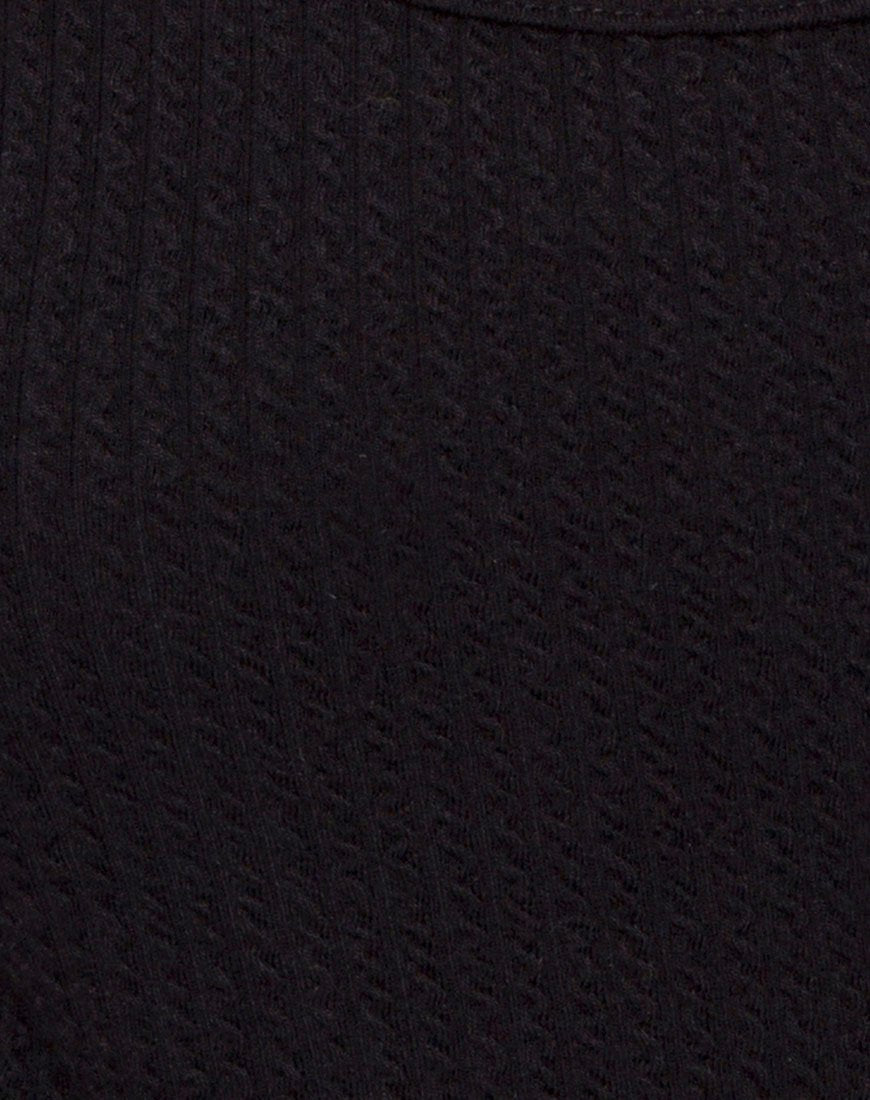 Afbeelding van Ziga Cutout Bodice in Rib Zwart