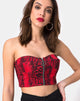 Afbeelding van Zipshi Crop Top in Slangenrood