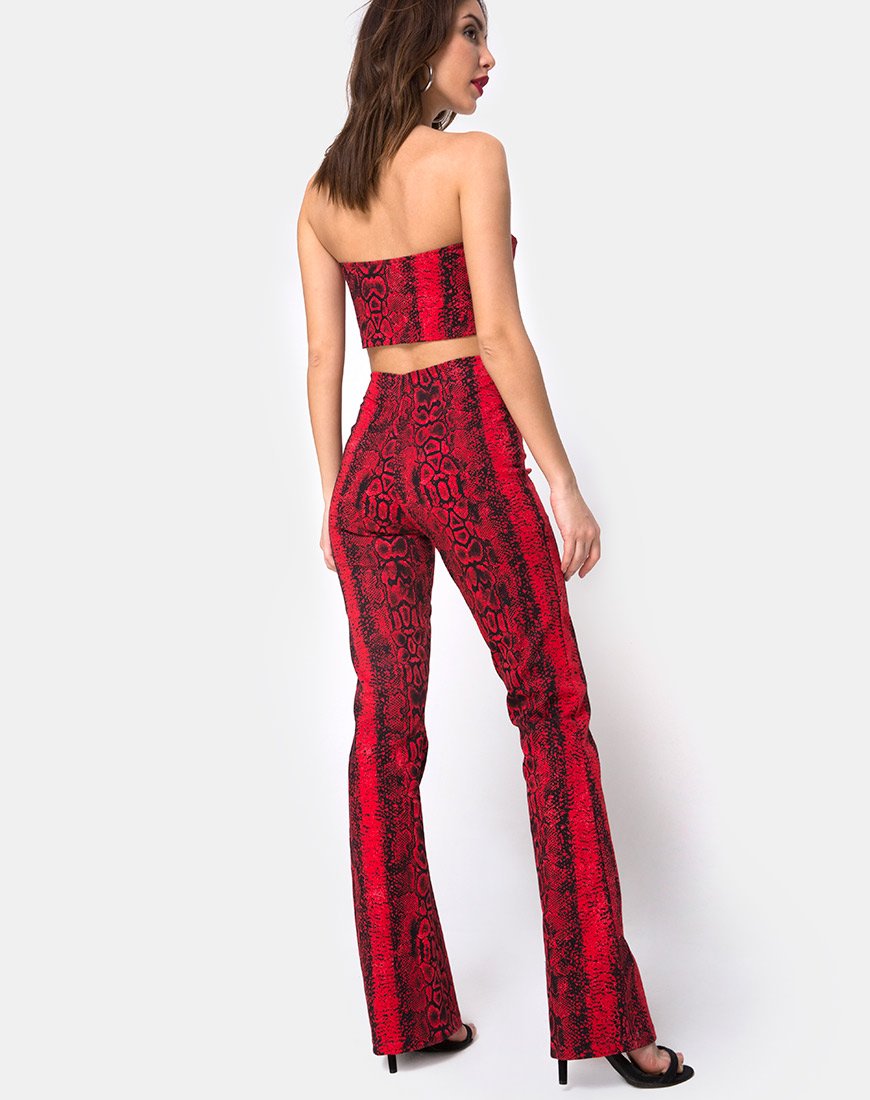 Zolia broek in slangenrood