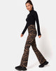 Afbeelding van Zoven broek in Animal Drip Bruin