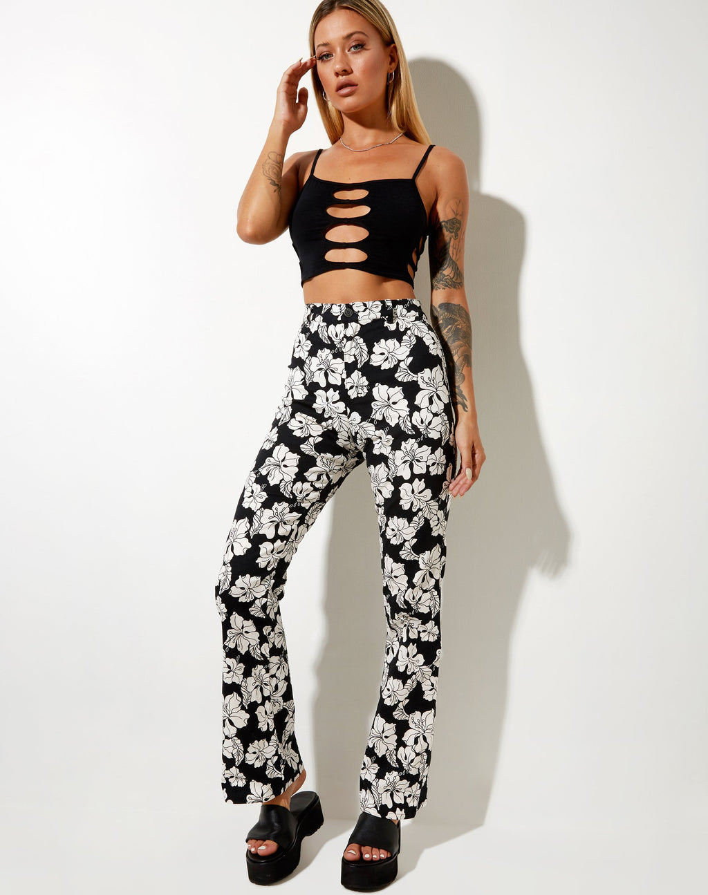 Zoven Broek in Vacation Zwart Wit