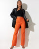 Afbeelding van Zoven flare broek in keperstof Coral Rose