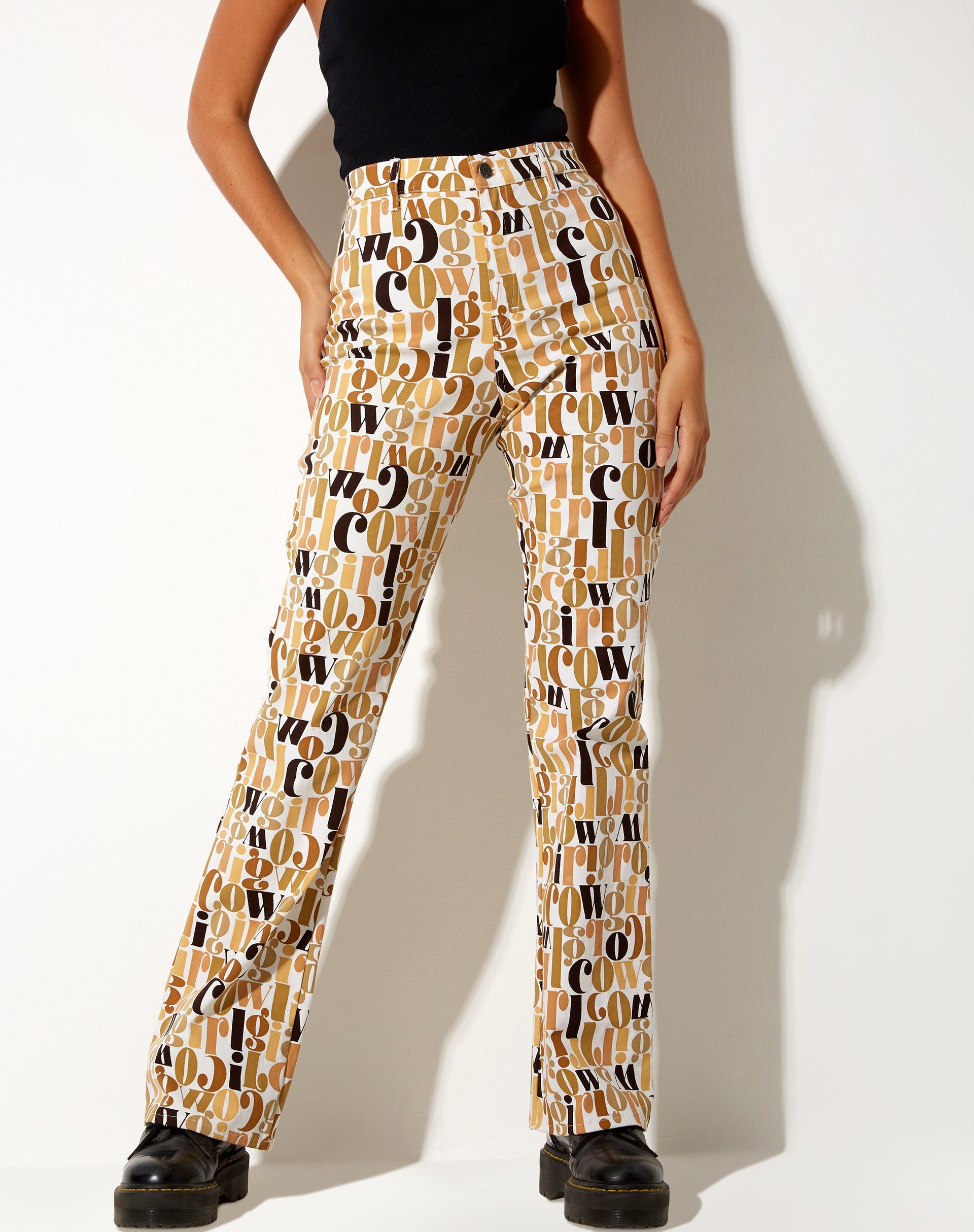 Afbeelding van Zoven Flare Broek in Cowgirl