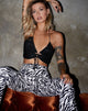 Afbeelding van Halpi Crop Top in Drape Pailletten Zwart