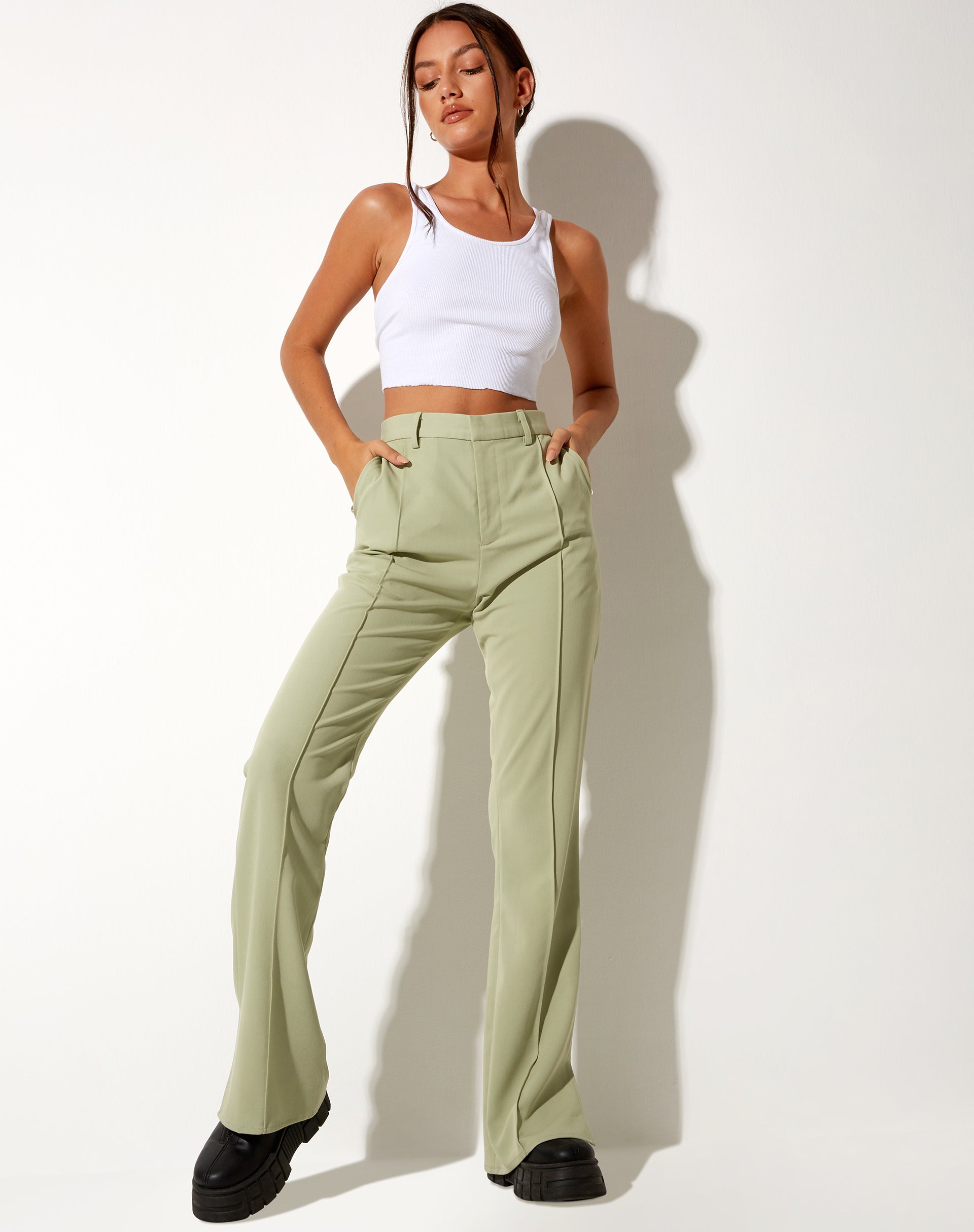 Afbeelding van Zovey Broek in Sage