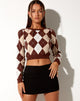 Afbeelding van Zuki trui in gebreide Argyle Tan