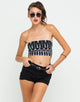 Afbeelding van Motel Bandeau Top in Motel Aztec print