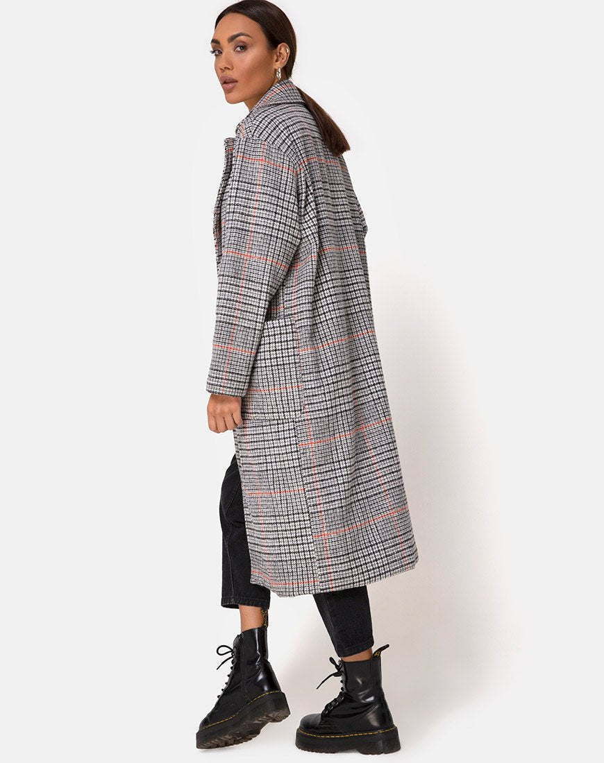 Afbeelding van Glenn Duster Coat in Glenn Check Orange