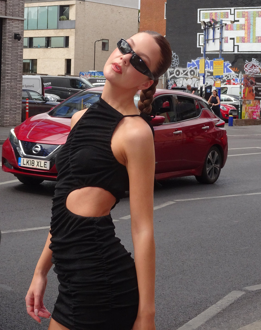 MOTEL X JACQUIE Osanna Mini Jurk in Zwart