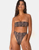 Afbeelding van Izarla Bikinitop in Snake Taupe