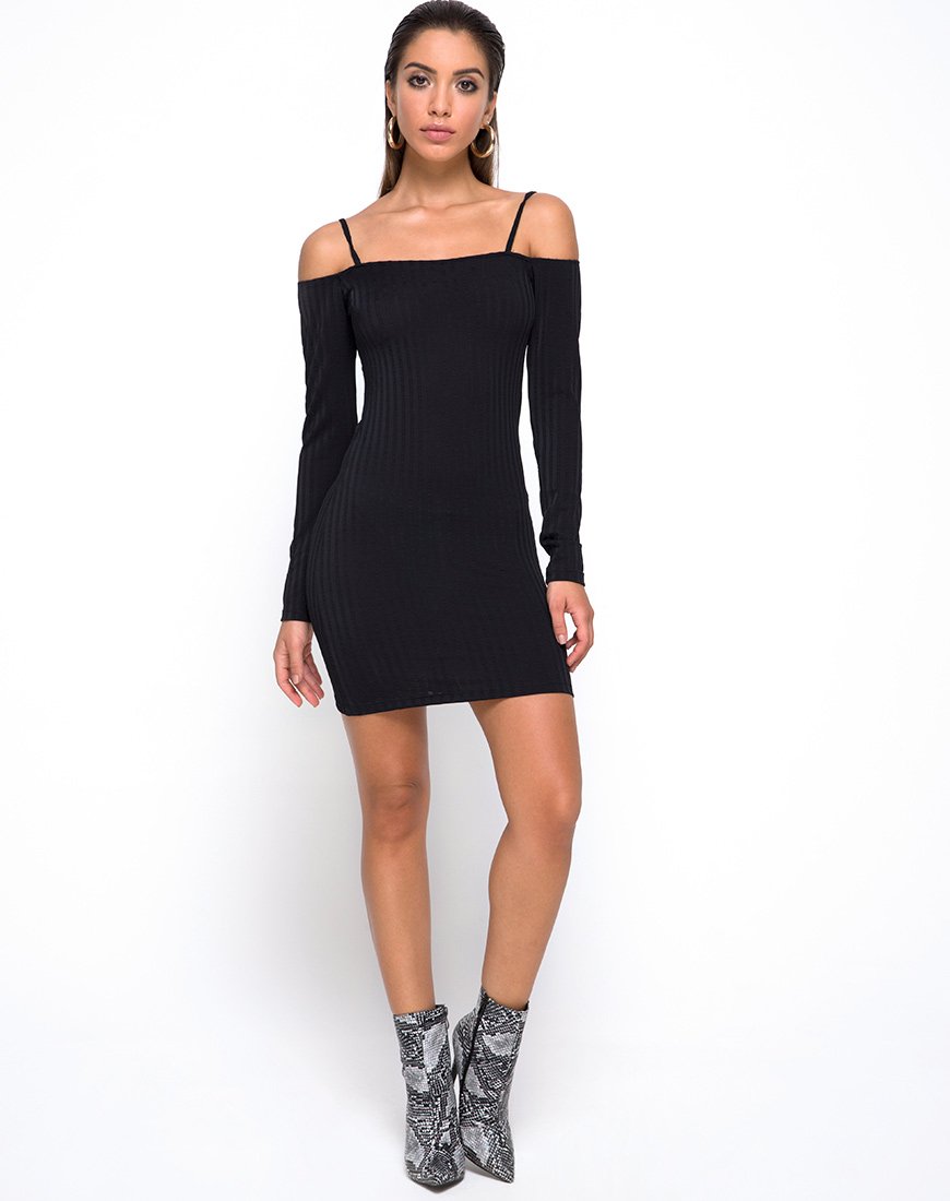Afbeelding van Jetty Bodycon Jurk in Zwart