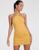 Afbeelding van Josie Mini Dress in Rib Yolk Yellow