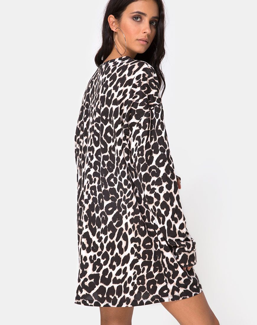Lotsun jurk in oversized Jaguar