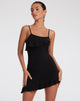 Afbeelding van Nikala Mini Dress in Slinky Black