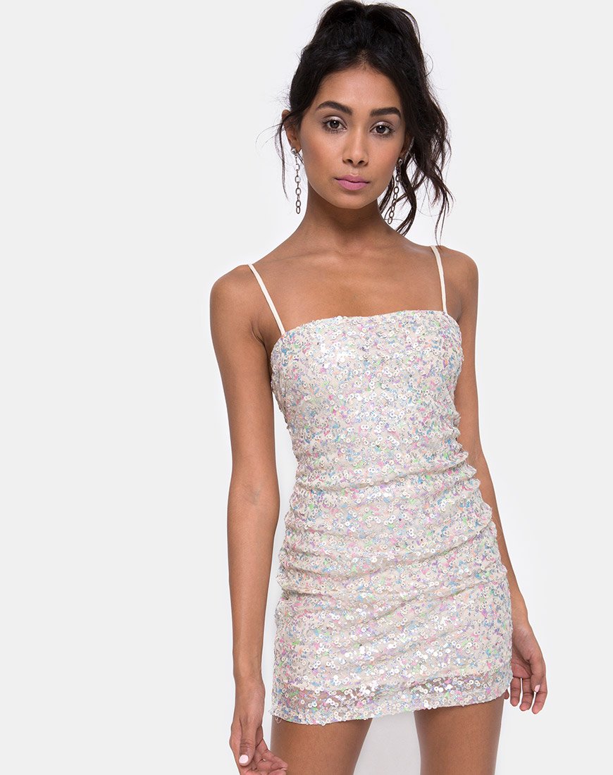 Selah Bodycon Jurk in Confetti Pailletten