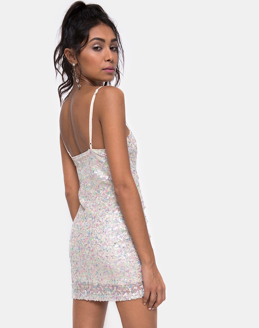 Selah Bodycon Jurk in Confetti Pailletten