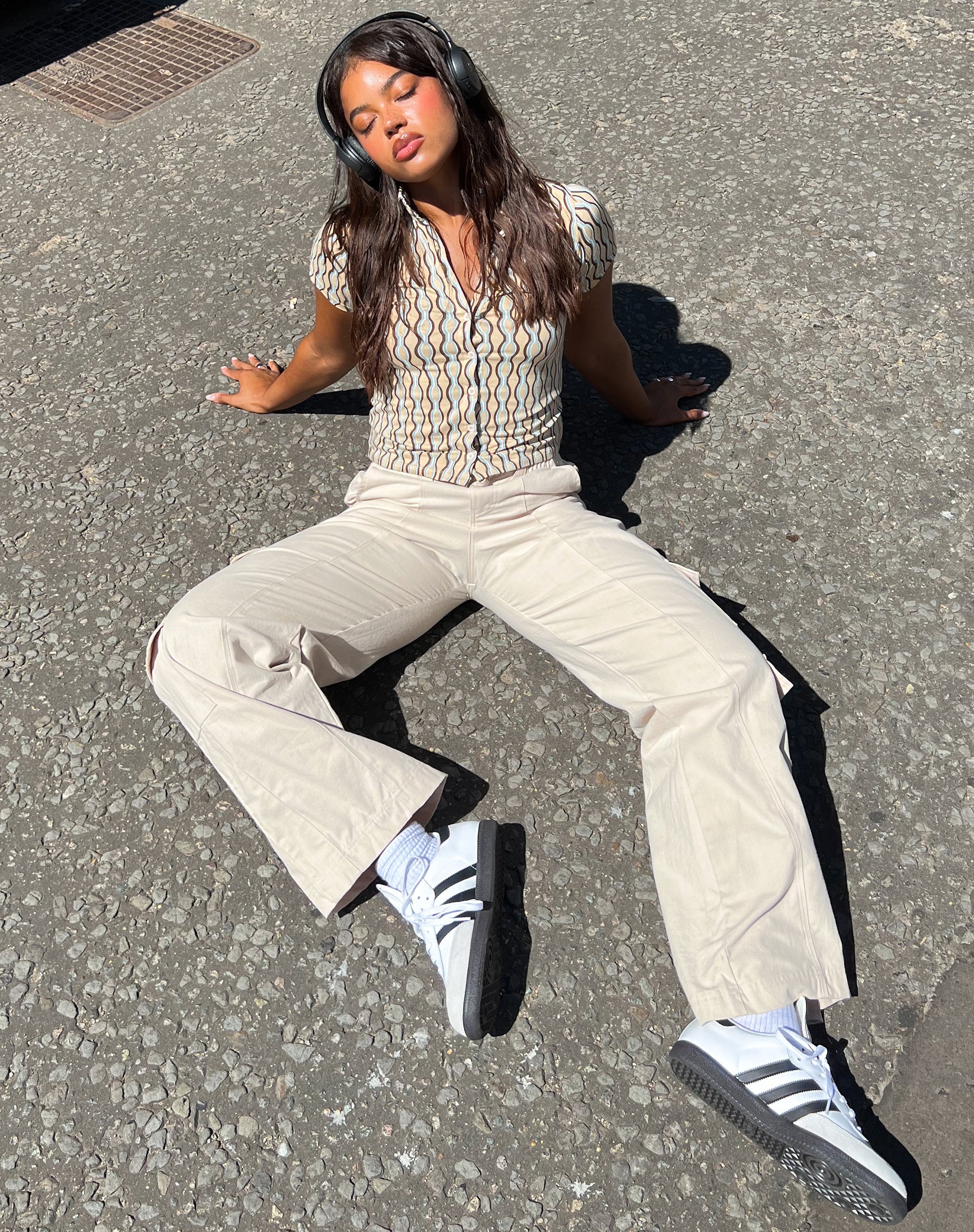 Afbeelding van Yejin overhemd in Preppy Geo Brown