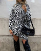 Afbeelding van Neivie Trui Jurk in Zebra Z/W
