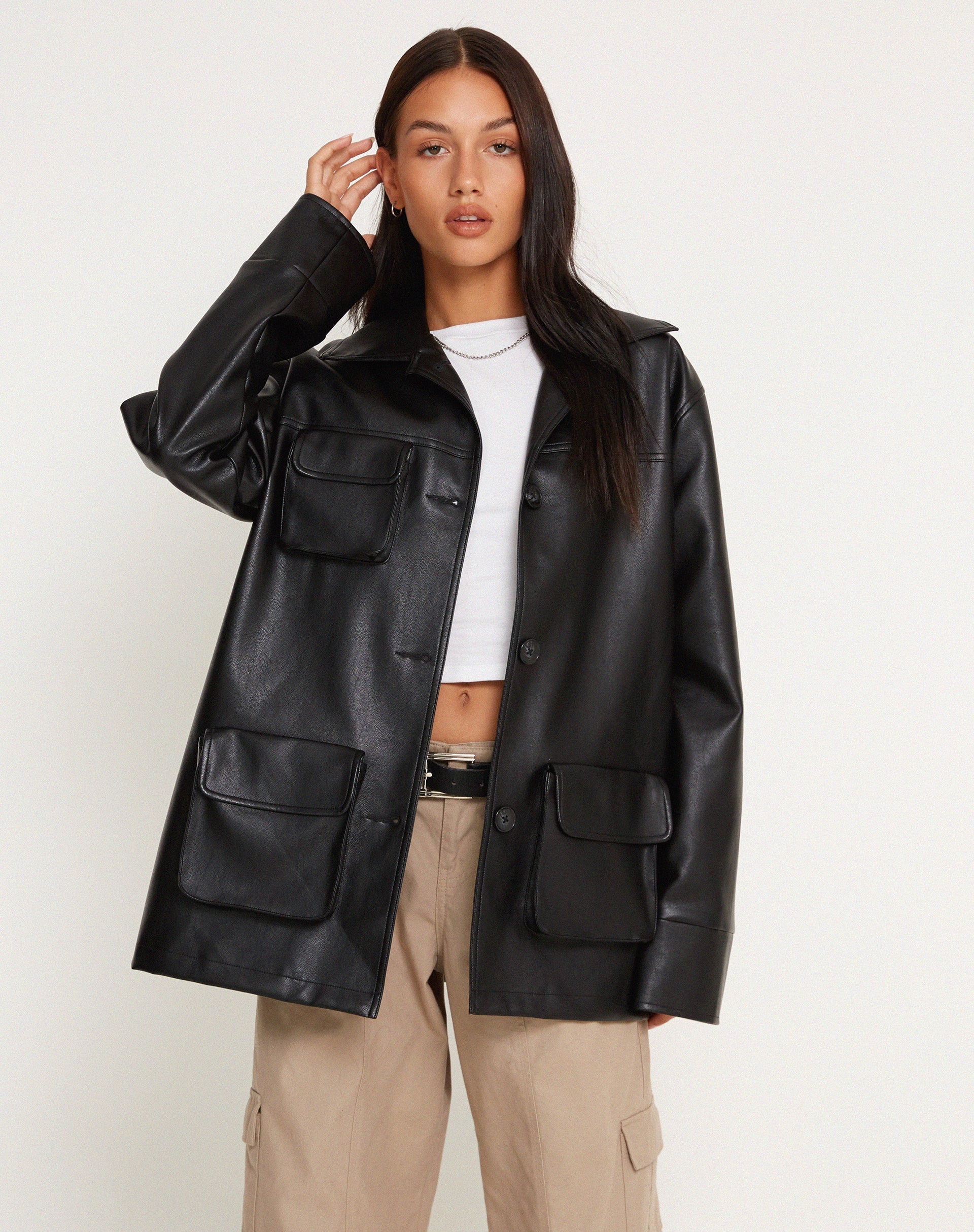 Afbeelding van Tavira Jacket in PU Zwart