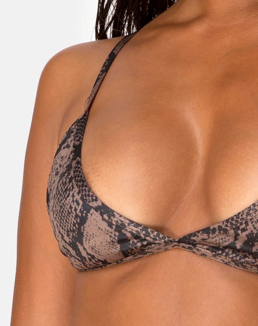 Afbeelding van Valter Bikinitop in Snake Taupe