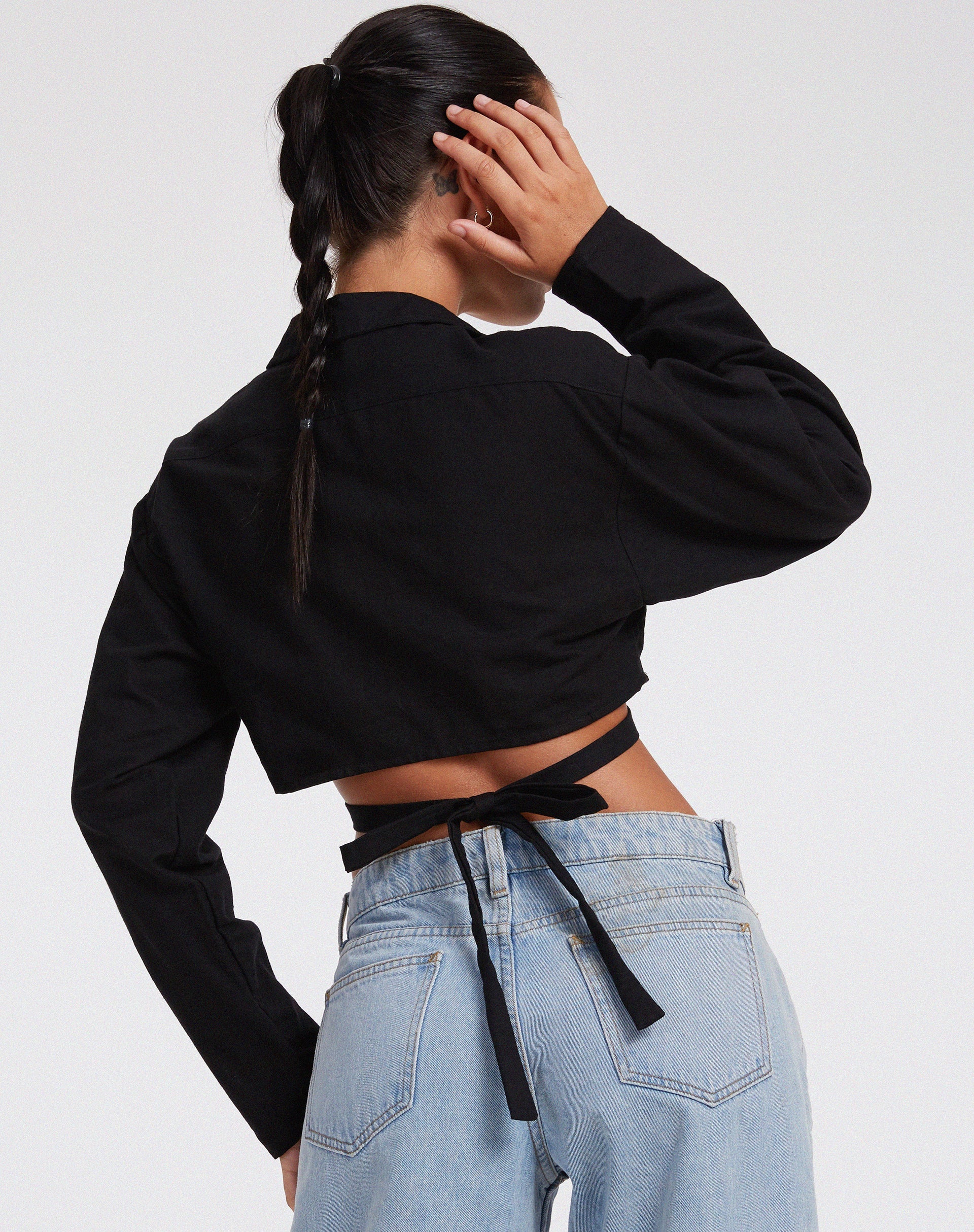 Afbeelding van Elyse Crop Top in Rami Black