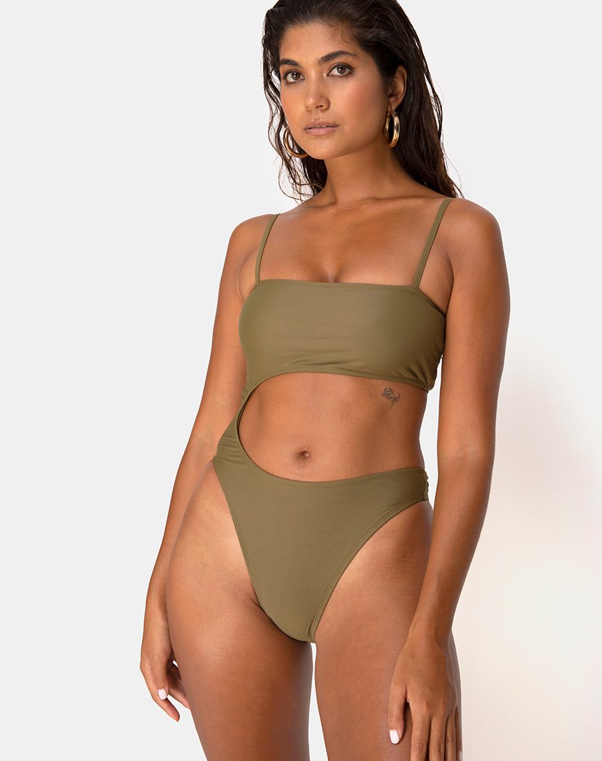 Zwempak Zamia in Mat Khaki